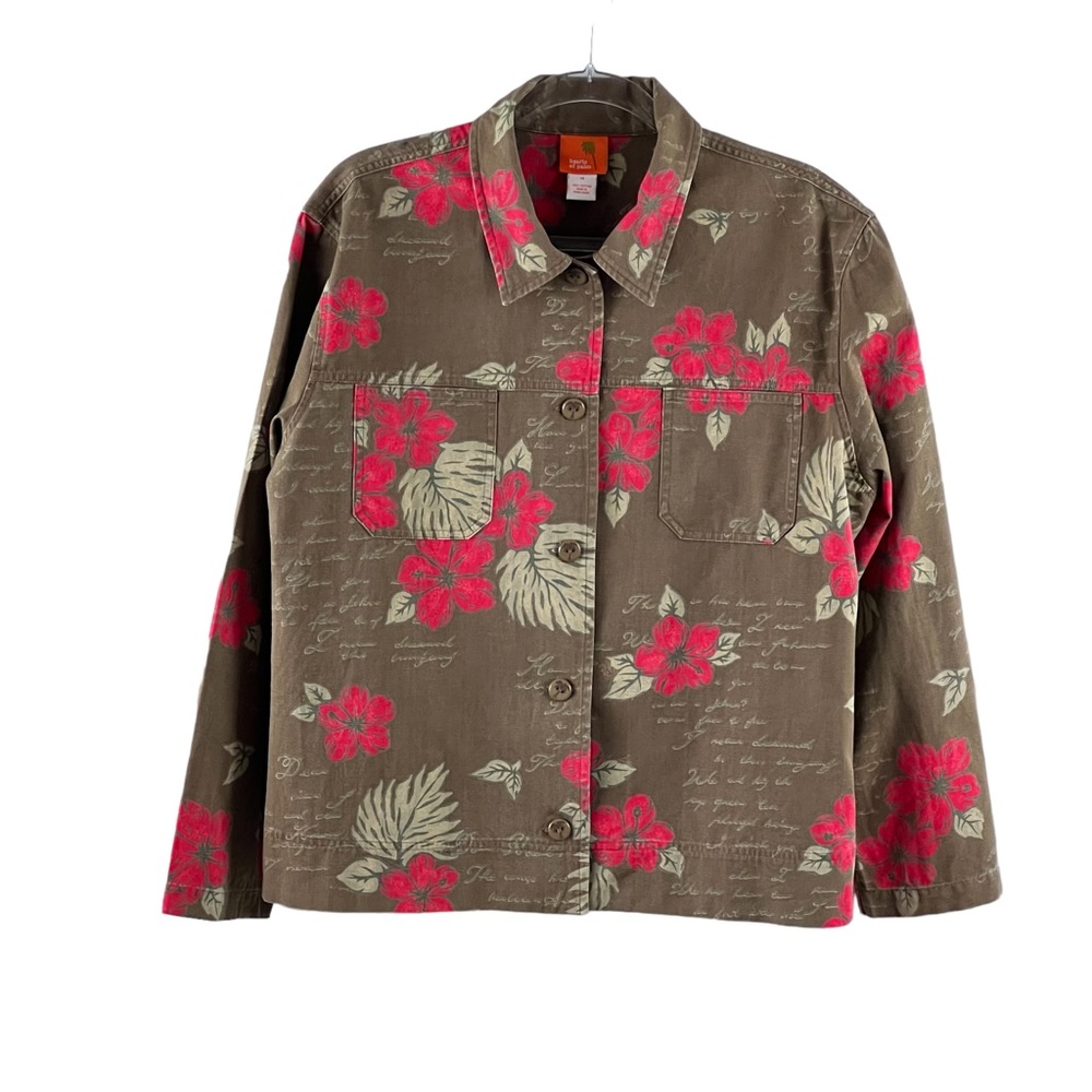 Hearts of Palm New York Women’s Floral Cotton Jacket Sz 14